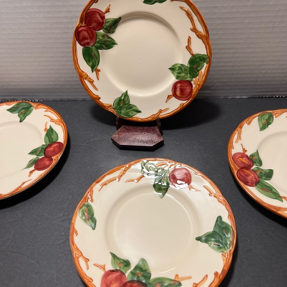 6 Franciscan ware apple pattern vintage bread plates 6 inch - Picture 2 of 7